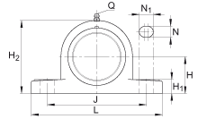 直立式軸承座單元 PASE35-TV-FA125.5, 塑料軸承座，帶偏心鎖圈的外球面球軸承，帶 Corrotect? 涂層，P型密封