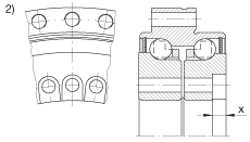 推力角接觸球軸承 ZKLDF100, 雙向，螺釘安裝，兩側帶密封蓋