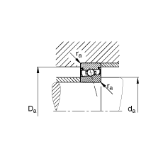 主軸軸承 HSS71902-C-T-P4S, 調節，成對安裝，接觸角 α = 15°，兩側唇密封，非接觸，加嚴公差