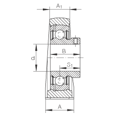 直立式軸承座單元 PSHEY12, 鑄鐵軸承座,內圈帶平頭螺釘的外球面球軸承,P 型密封 直立式軸承座單元 PSHEY12, 鑄鐵軸承座,內圈帶平頭螺釘的外球面球軸承,P 型密封